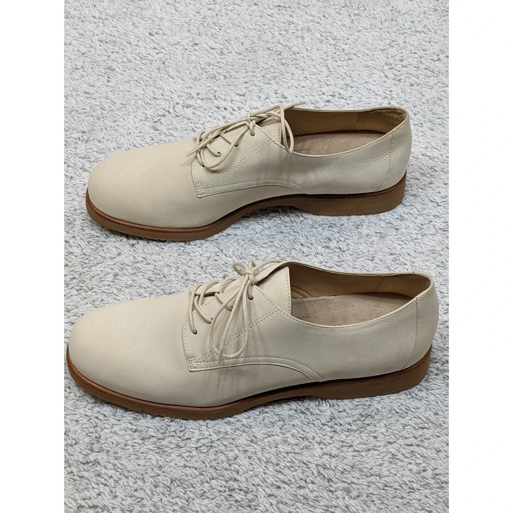 Rockport Oxford Leather Light Weight Shoes Beige Mens Size‎ 10M 1990's NWOT